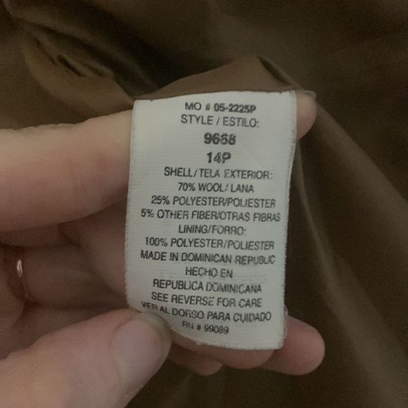 Vintage Plaid Blazer Light Academia Oversized Boxy Camel Blue XL - Picture 5 of 10